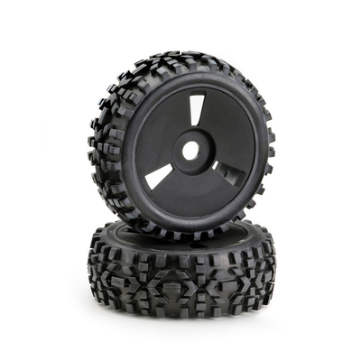    Wheel Set Buggy Disc "Dirt" black 1:8 (2)
