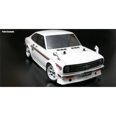ABC Hobby Datsun Sunny Coupe B110 Clear Body (160mm) w/ Light Bu