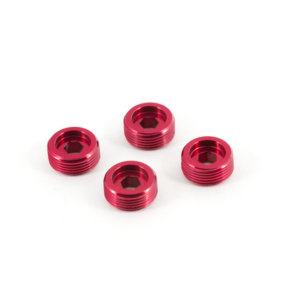 Arrma Aluminium Front Hub Nut (Red) (4pcs)
