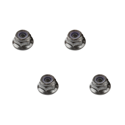 Arrma Flange Lock Nut M4 Black (4pcs)