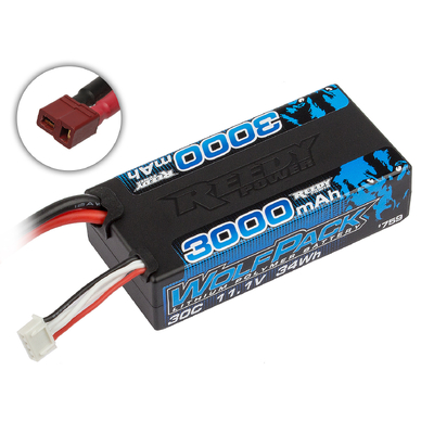 Reedy WolfPack LiPo 3000mAh 30C 11.1V Shorty, with T-plug
