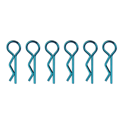 Body Clips, metallic blue, short