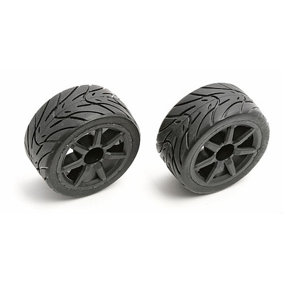 Associated Wheel & Tire, Mounted, Black, Apex Mini