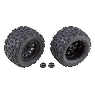 Rival MT10 Tires and Method Wheels, mounted, hex, black