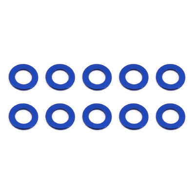 Ballstud Washers, 5.5x3.0x0.5 mm, blue aluminum