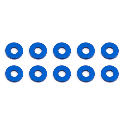 Bulkhead Washers, 7.8x3.0x1.0 mm, blue aluminum