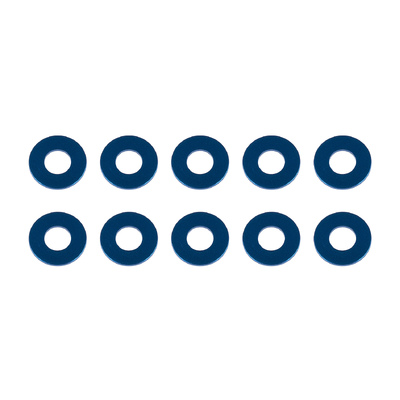 Washers, 7.8x3.5x0.5mm, blue aluminum