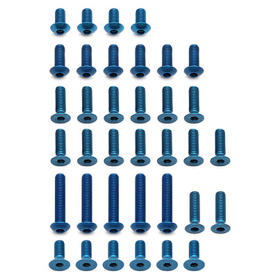 Associated Screw Kit, Blue Aluminium, B5M