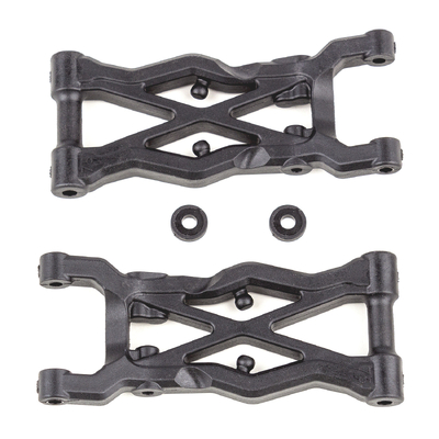 RC10B6.2 FT Rear Suspension Arms 75mm, carbon