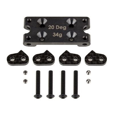 RC10B6 FT Bulkhead Set, 20 deg, steel