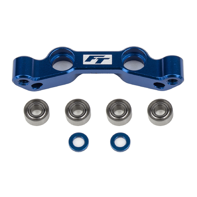 RC10B6.4 FT Steering Rack, blue aluminum