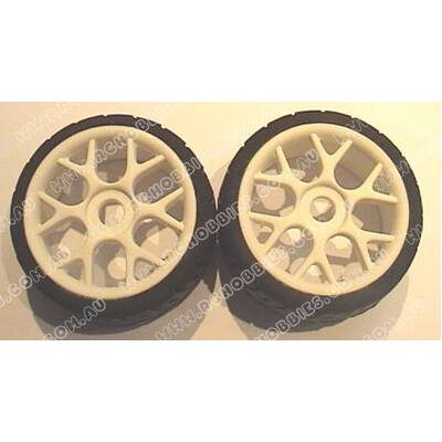 ATS 1/8 Scale Buggy Wheels and Tyres Medium Yellow (2)