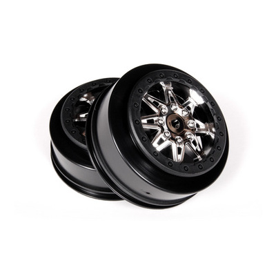 Axial 2.2 3.0 Raceline Renegade Wheels - 34mm (Chrome/Black) (2p