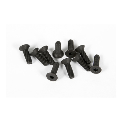 Axial M3x10mm Hex Socket Flat Head (Black) (10pcs)