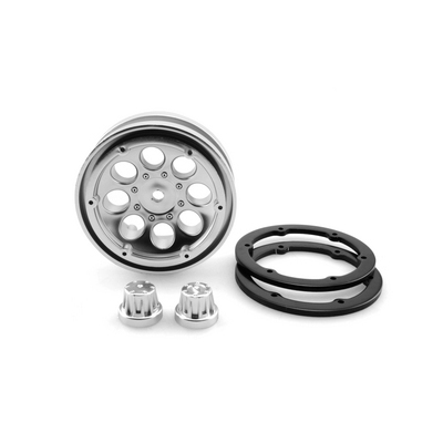 Axial 1.9 8 Hole Beadlocks - Satin Chrome (2pcs)