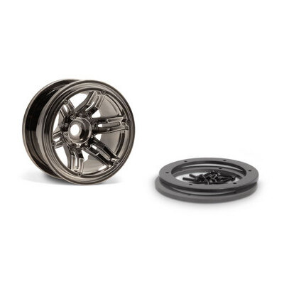 Axial 2.2 Rockster Beadlocks (Black Chrome)