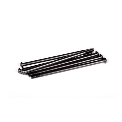 Axial M3x61mm Hex Socket Button Head Screw Shaft (Black) (6pcs)