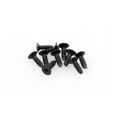 Axial M2.6x8mm Hex Socket Tapping Flat Head (Black) (10pcs)