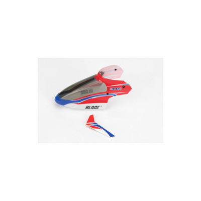 Eflite Complete Red Canopy with/Vertical Fin: mCP X