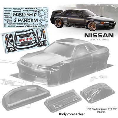 BWX-N125 | Bodyworx Body R32 GTR PANDEM 1/10th 200mm