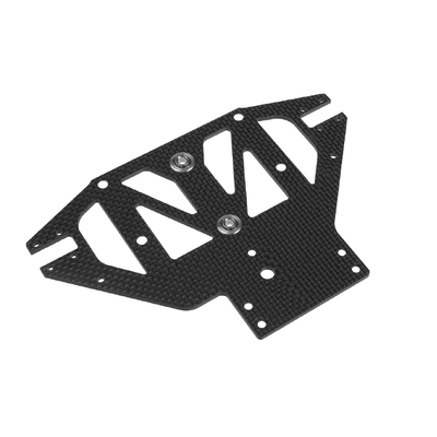 Team Corally - Front Lower Suspension Plate SSX-8R - 3K Carbon - spherical ball (2) included - 1 Pc