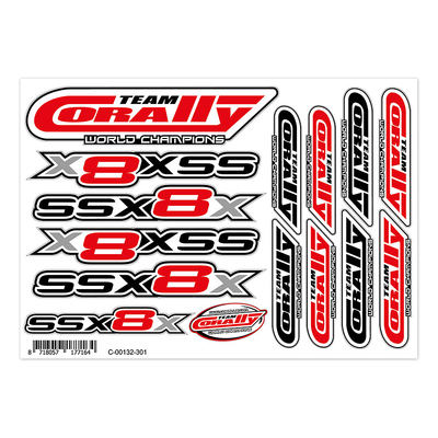 Team Corally - Decal sheet SSX-8X