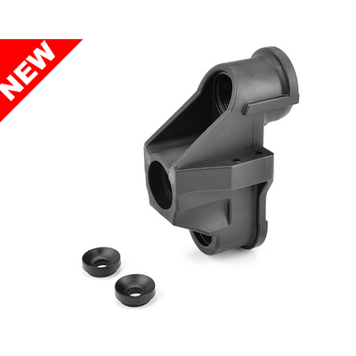 Team Corally - HD Steering Block - Wide - Pillow Ball Cup (2) - Front - Composite - 1 Set