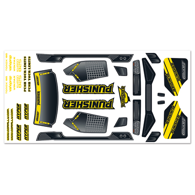 Team Corally - Body Decal Sheet - Punisher XP - 1 pc