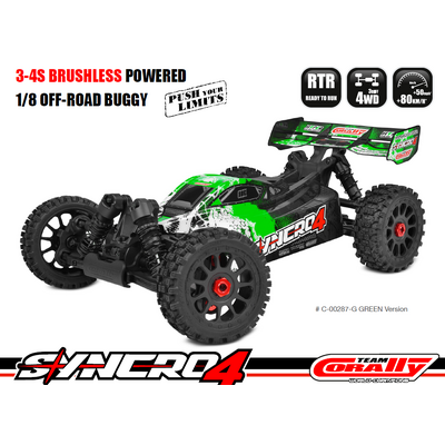 Team Corally - SYNCRO-4 - RTR - Green - Brushless Power 3- 4S - No Battery - No Charger