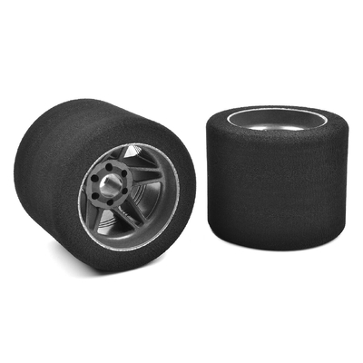 Team Corally - Attack foam tires - 1/8 Circuit - 32 shore - Rear - 76mm - Carbon rims - 2 pcs