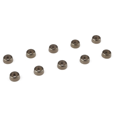 Team Corally - Aluminium Washer - for M2 Socket Head Screws - OD=6mm - Gun Metal - 10 pcs