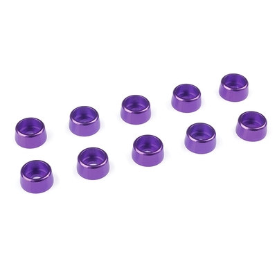Team Corally - Aluminium Washer - for M3 Socket Head Screws - OD=8mm - Purple - 10 pcs