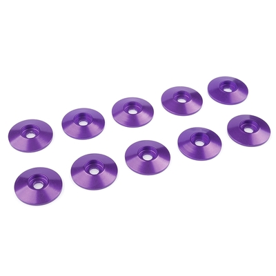 Team Corally - Aluminium Washer - for M3 Button Head Screws - OD=15mm - Purple - 10 pcs
