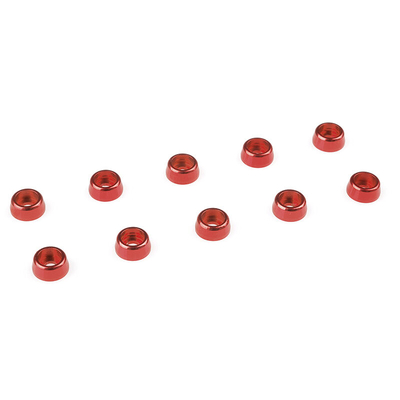 Team Corally - Aluminium Washer - for M2 Socket Head Screws - OD=6mm - Red - 10 pcs