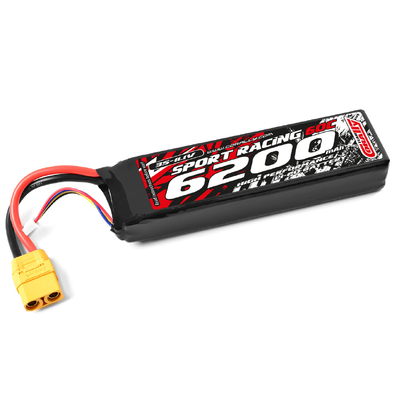 Team Corally - Power Racing 60C - 6200Mah - 3S - 11,1V - XT-90 - Semi-Soft Case