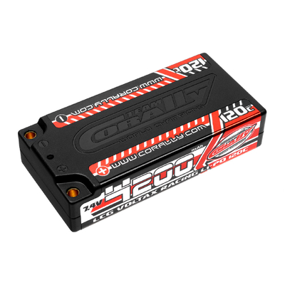 Team Corally - Voltax 120C LiPo Battery - 4200mAh - 7.4V - LCG Shorty 2S - 4mm Bullit