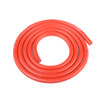 Team Corally - Ultra V+ Silicone Wire - Super Flexible - Red - 10AWG - 2683 / 0.05 Strands - ODø 5.5mm - 1m