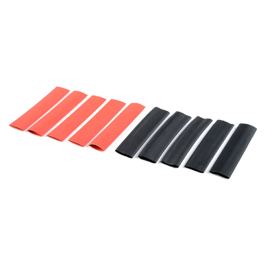 Team Corally - Shrink Tubing - 9.5mm - Red + Black - 10 pcs
