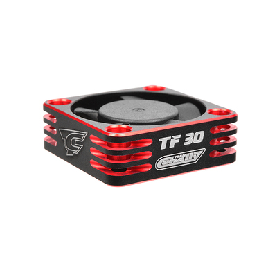 Team Corally - Ultra High Speed Cooling Fan TF-30 w/BEC connector - 30mm - Color Black - Red