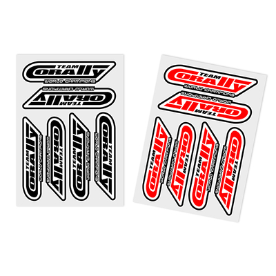 Team Corally - Sponsor Stickersheet CORALLY - Precut - 100x75mm