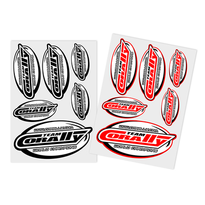Team Corally - Sponsor Stickersheet CORALLY - Precut - 105x148mm