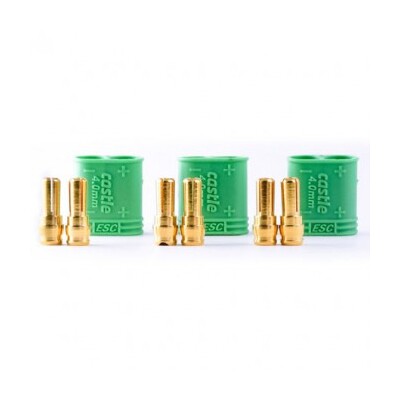 Castle 4.0mm Polarized Bullet Connector - Male (3)