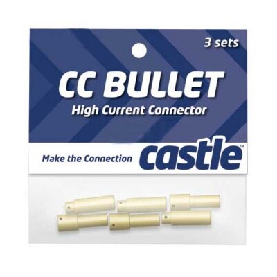 Castle 4.0mm High Current Bullet Connector Set (3 Pair)