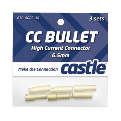 Castle 6.5mm High Current Bullet Connector Set (3 Pair)