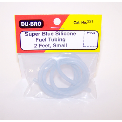 DUBRO 221 BLUE SILICONE TUBING, SMALL (2 FT PER PACK)