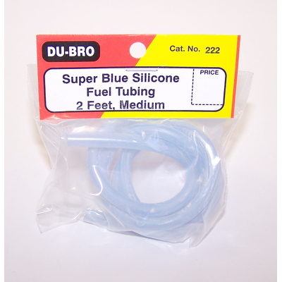 DUBRO 222 BLUE SILICONE TUBING, MEDIUM (2ft PER PACK)