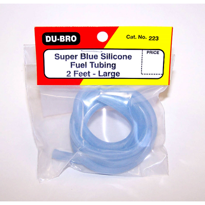 DUBRO 223 BLUE SILICONE TUBING, LARGE (2 FT PER PACK)