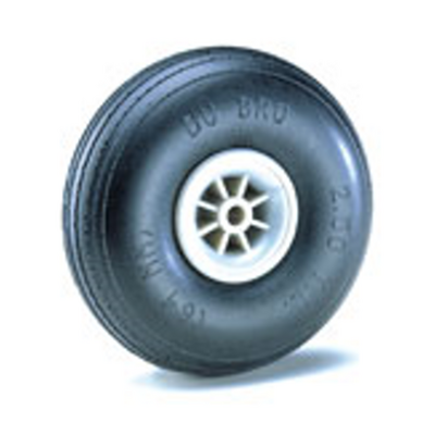 DUBRO 225TL 2-1/4in DIA TREAD LIGHT WHEELS  (1 PAIR PER CARD)