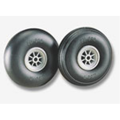 DUBRO 250R 2-1/2in DIA SMOOTH SURF WHEELS   (1 PAIR PER CARD)
