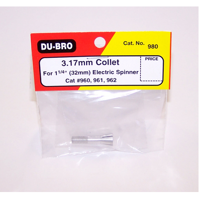 ###DUBRO 980 3.17MM COLLET FOR 1 1/4in ELECTRIC SPINNER  (1/PKG.)(DISCONTINUED)